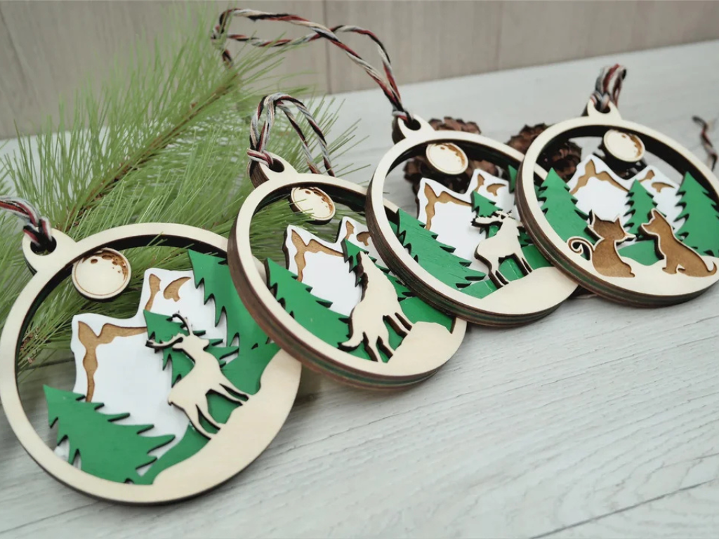 Mandala panel laser-cut