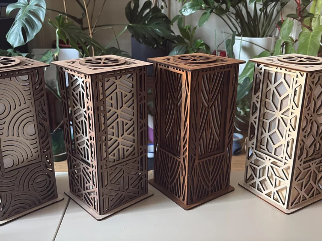 Layered floral wall art